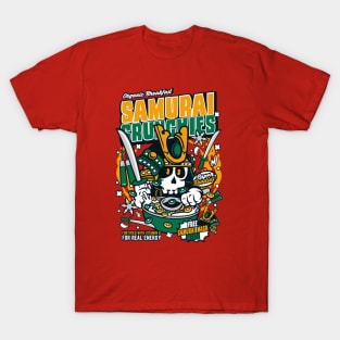 Retro Cartoon Cereal Box // Cereal Samurai Crunchies // Funny Vintage Breakfast Cereal T-Shirt